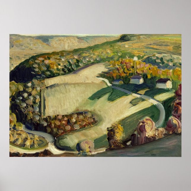 Landschaft von Grant Wood Poster (Vorne)