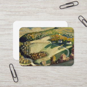 Landschaft von Grant Wood Visitenkarte