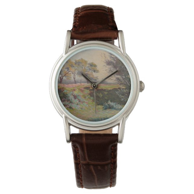 Landschaft (von Léo Gausson) Armbanduhr (Vorderseite)