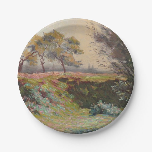 Landschaft (von Léo Gausson) Pappteller (Vorderseite)