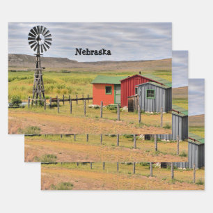 Landschaft von Nebraska Geschenkpapier Set