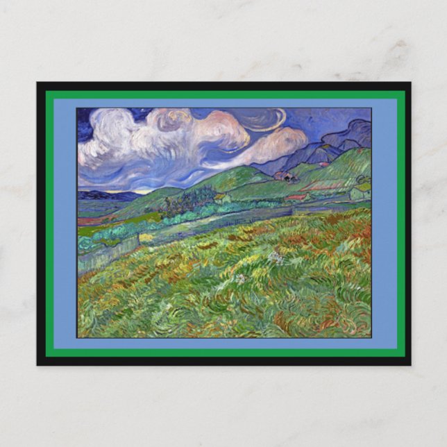 Landschaft von Saint-Ré my, Van Gogh, Postkarte (Vorderseite)