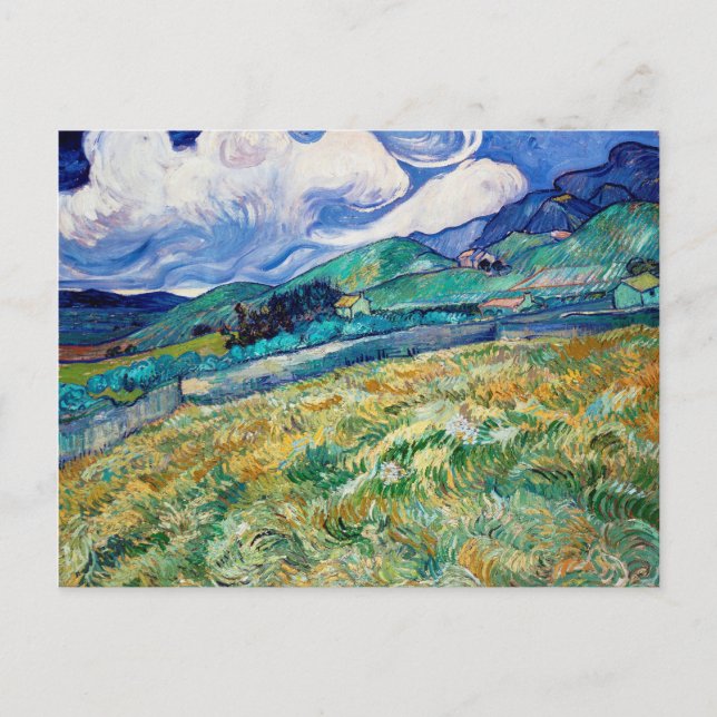 Landschaft von Saint-Rémy von Vincent van Gogh 188 Postkarte (Vorderseite)
