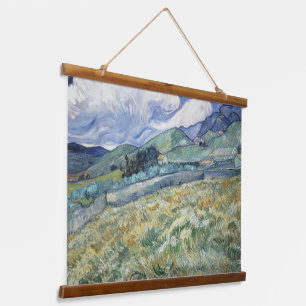 Landschaft von Saint-Remy von Vincent van Gogh Wandteppich Mit Holzrahmen