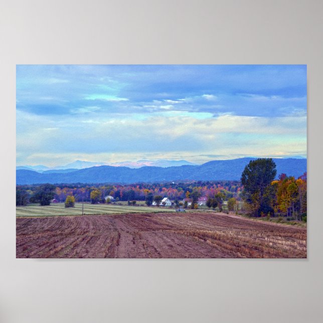 Landschaft von Vermont im Herbst Poster (Vorne)