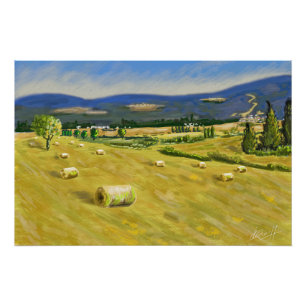 Landschaft von Villard de Lans und Méaudre. Poster