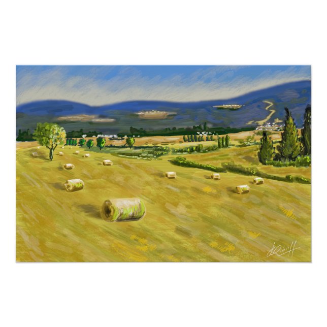 Landschaft von Villard de Lans und Méaudre. Poster (Vorderseite)