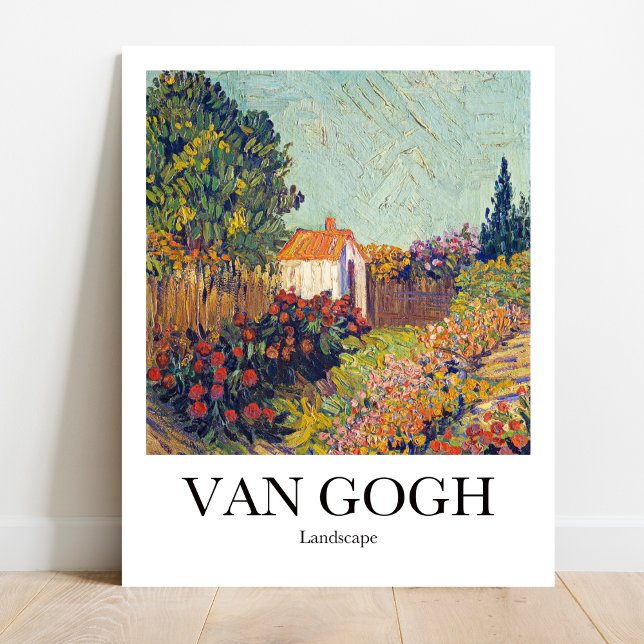 Landschaft von Vincent van Gogh Poster (Own a Van Gogh Landscape! Vibrant colors, museum-quality)
