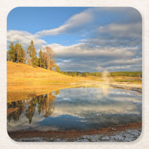 Landschaft von Yellowstone Rechteckiger Pappuntersetzer