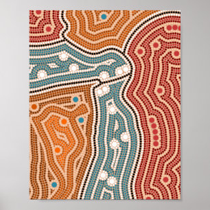 Landschaft vor der Besiedelung Poster