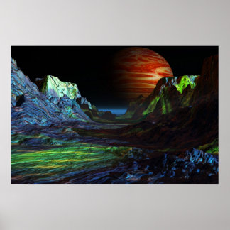Landschaft vor Jupiter Poster