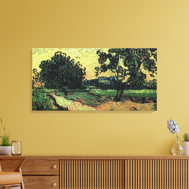 Landschaft w Schloss Auvers von Vincent van Gogh Leinwanddruck (Insitu (Wohnzimmer))