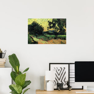 Landschaft w Schloss Auvers von Vincent van Gogh Poster
