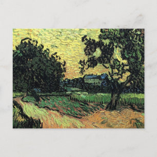 Landschaft w Schloss Auvers von Vincent van Gogh Postkarte