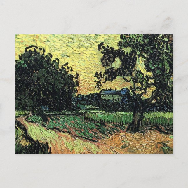 Landschaft w Schloss Auvers von Vincent van Gogh Postkarte (Vorderseite)
