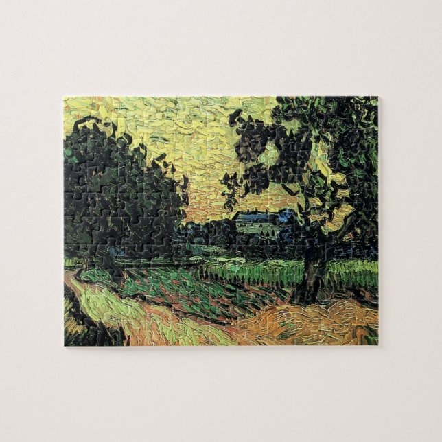 Landschaft w Schloss Auvers von Vincent van Gogh Puzzle (Horizontal)