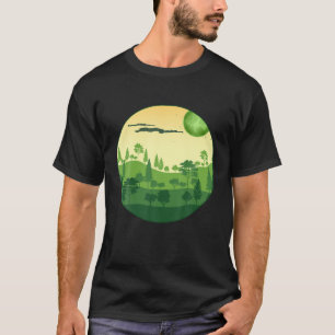 Landschaft Wildnis Natur Bäume Wald T-Shirt