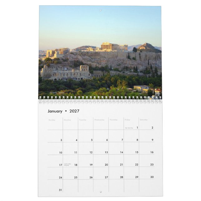 Landschaften Griechenlands Kalender (Jan 2027)