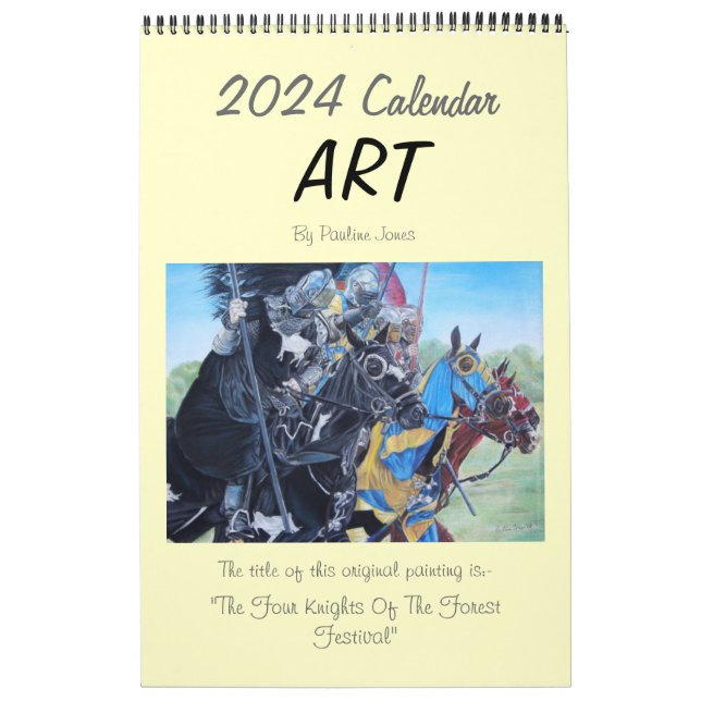 Landschaften Hunde leben noch Original Kunst 2024 Kalender (Titelbild)