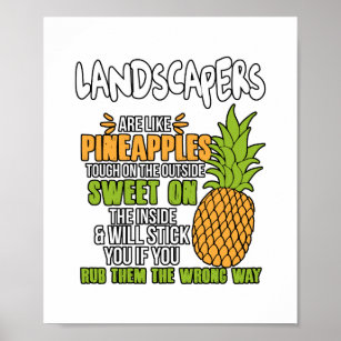 Landschaften sind wie Ananas. Poster