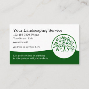 Landschaften und Baum-Service-Visitenkarten Visitenkarte