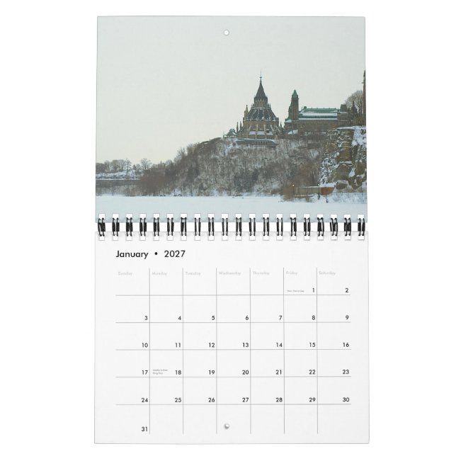 Landschaften und Gebäude Kalender (Jan 2027)