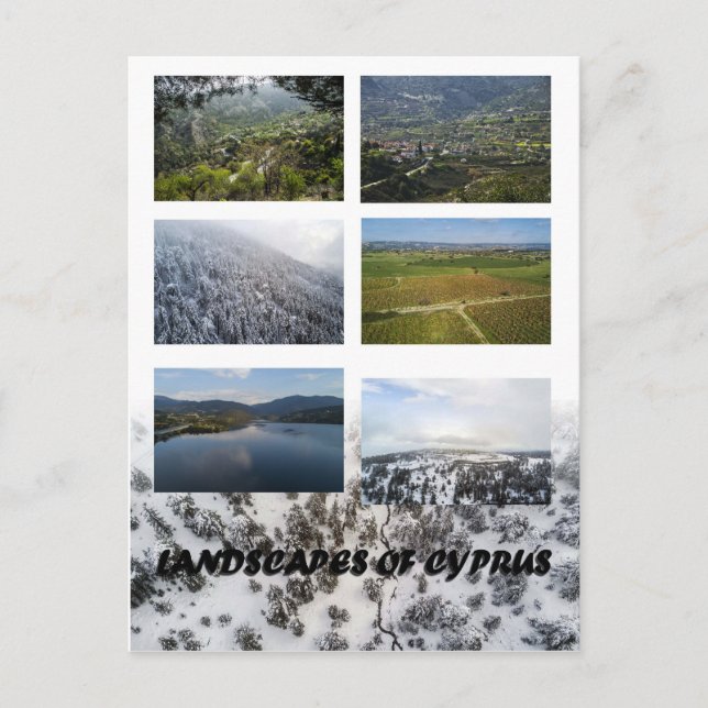 Landschaften Zyperns Postkarte (Vorderseite)