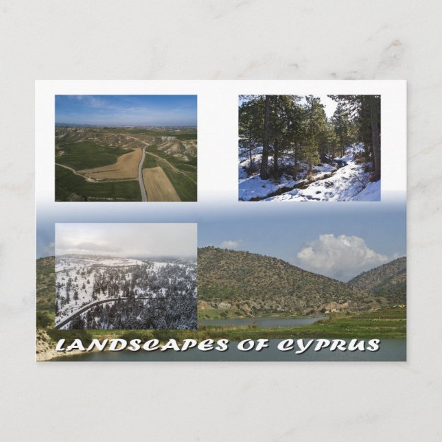 Landschaften Zyperns Postkarte (Vorderseite)