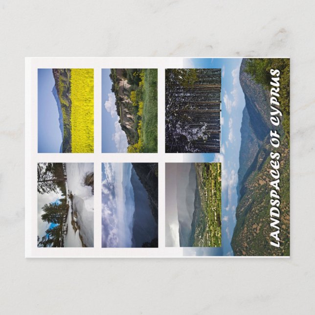 Landschaften Zyperns Postkarte (Vorderseite)