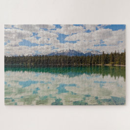 Landschaftlich Annette Lake Reflektion, Jasper NP, Puzzle