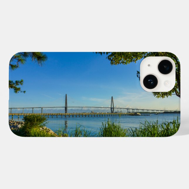 Landschaftlich Arthur Ravenel Bridge Case-Mate iPhone Hülle (Rückseite (Horizontal))