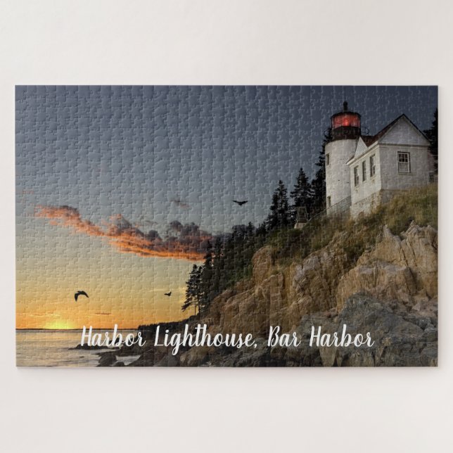 Landschaftlich Bar Harbour Lighthouse Puzzle (Horizontal)