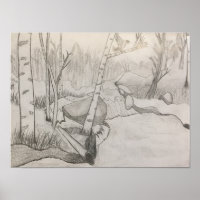 Landschaftlich (Bäume, Teich und frische Luft)