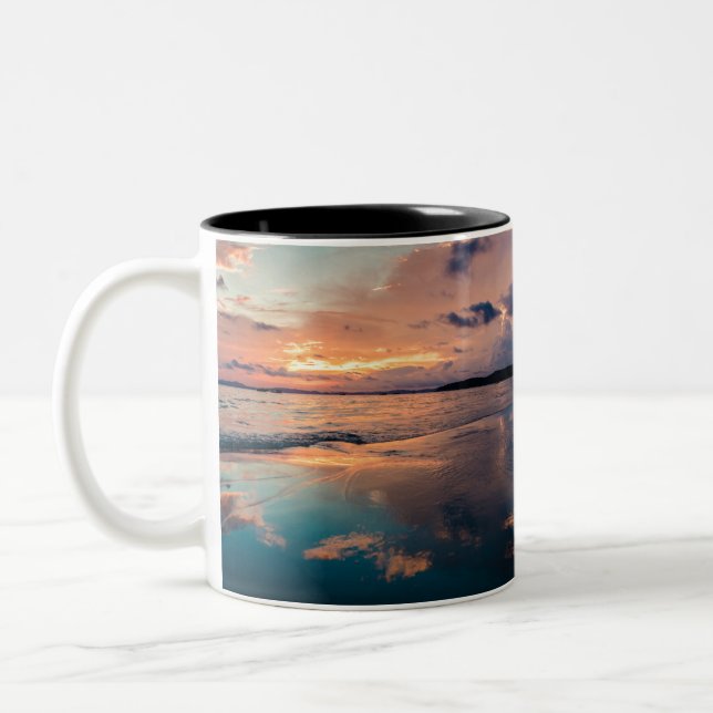 Landschaftlich Beach Art Ocean Images Fotografie C Zweifarbige Tasse (Links)