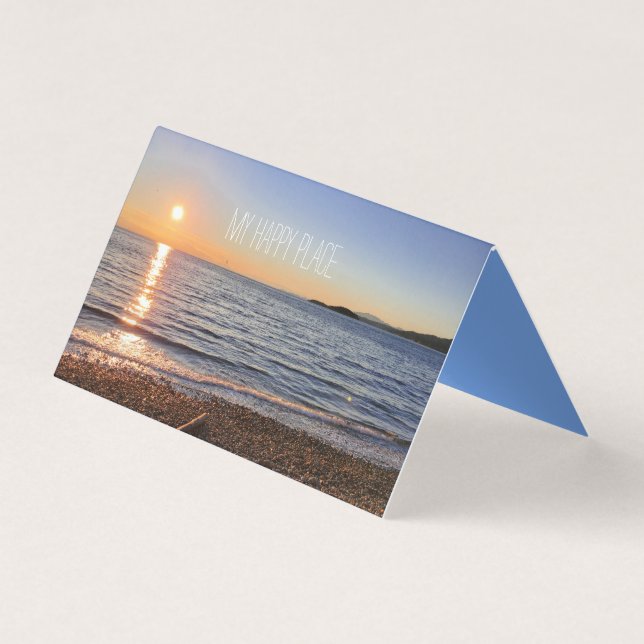 Landschaftlich Beach Sunset Foto Card (Vorderseite)