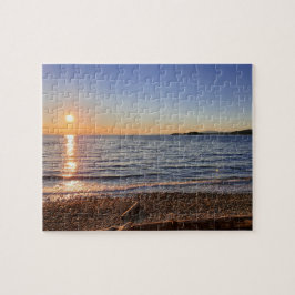 Landschaftlich Beach Sunset Foto Jigsaw Puzzle