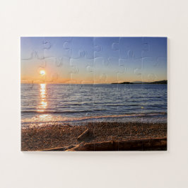 Landschaftlich Beach Sunset Foto Oversified Jigsaw Puzzle
