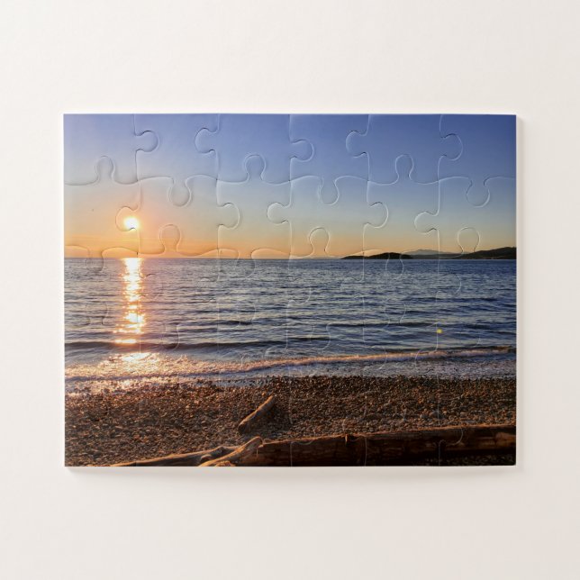 Landschaftlich Beach Sunset Foto Oversified Jigsaw Puzzle (Horizontal)