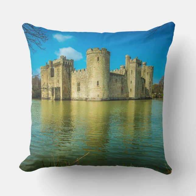 Landschaftlich Bodiam Castle in East Sussex Englan Kissen (Vorderseite)