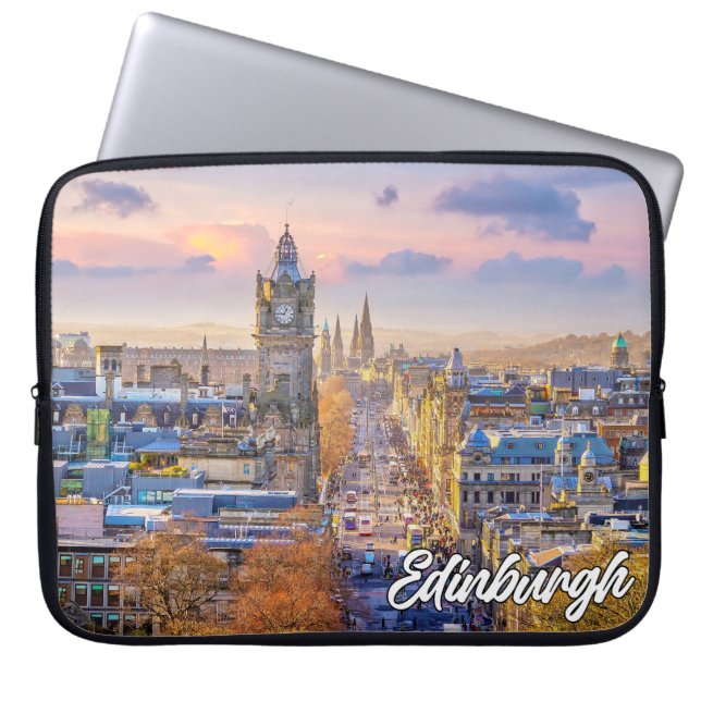 Landschaftlich Edinburgh, Schottland, Vereinigtes  Laptopschutzhülle (Vorderseite)