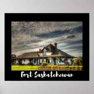 Landschaftlich Fort Saskatchewan Poster