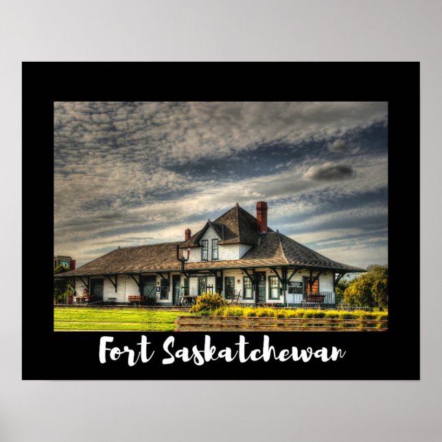 Landschaftlich Fort Saskatchewan Poster (Vorne)
