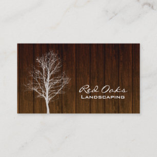 Landschaftlich gestaltenhölzerner Baum-weiße Eic Visitenkarte