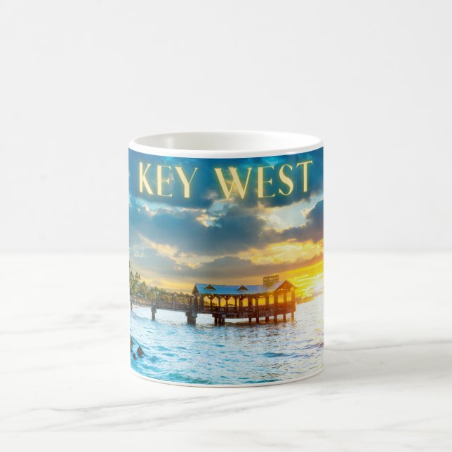 Landschaftlich Key West Pier Kaffeetasse (Mittel)