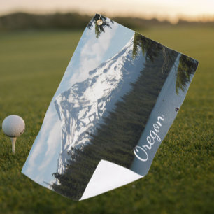 Landschaftlich Oregon und Monte Hood Golfhandtuch