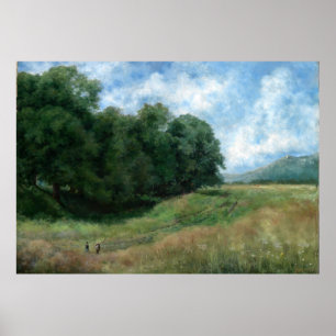 Landschaftlich Reizvoller Weg – Vintage-Landschaft Poster