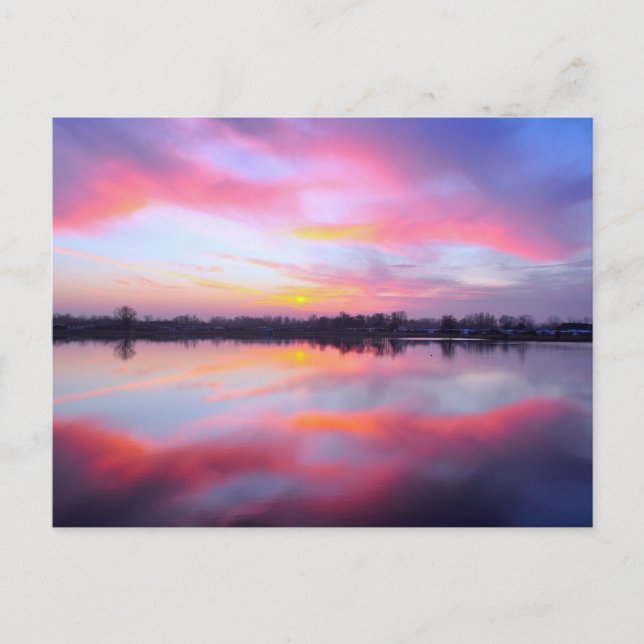 Landschaftlich rosa Landschaft Postkarte (Vorderseite)