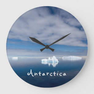 Landschaftlich schwimmendes Foto mit Text Große Wanduhr