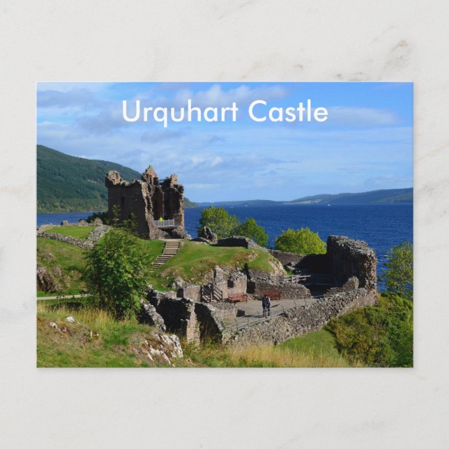 Landschaftlich Urquhart Castle Ruins Postkarte (Vorderseite)
