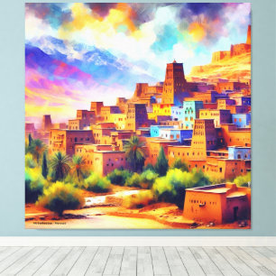 Landschaftlich_Views_of_Marokko_Ait_Benhaddou Leinwanddruck